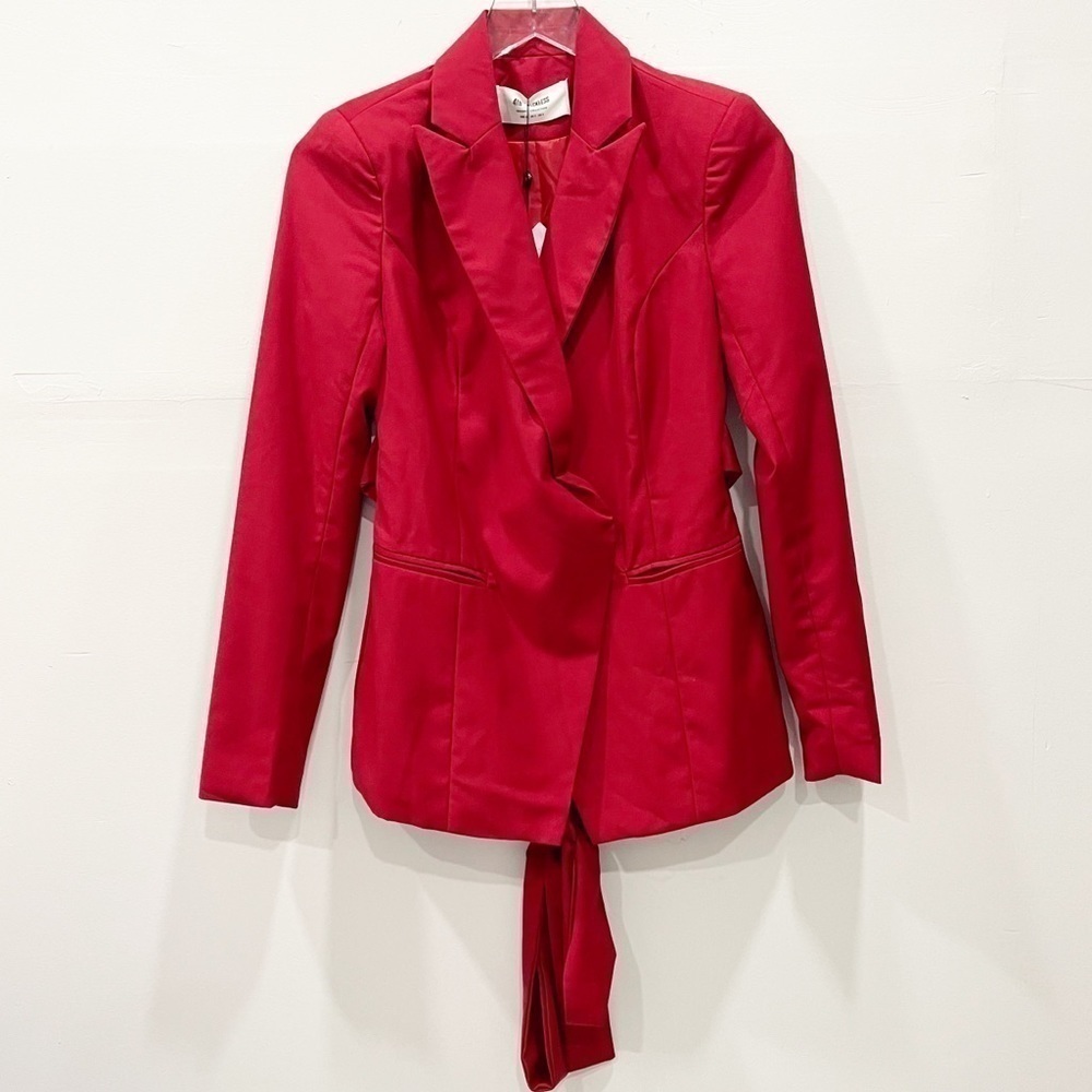 4th + Reckless Tailored Collection Red Belted Blazer Jacket Size 2